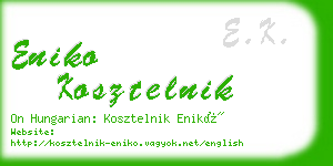 eniko kosztelnik business card